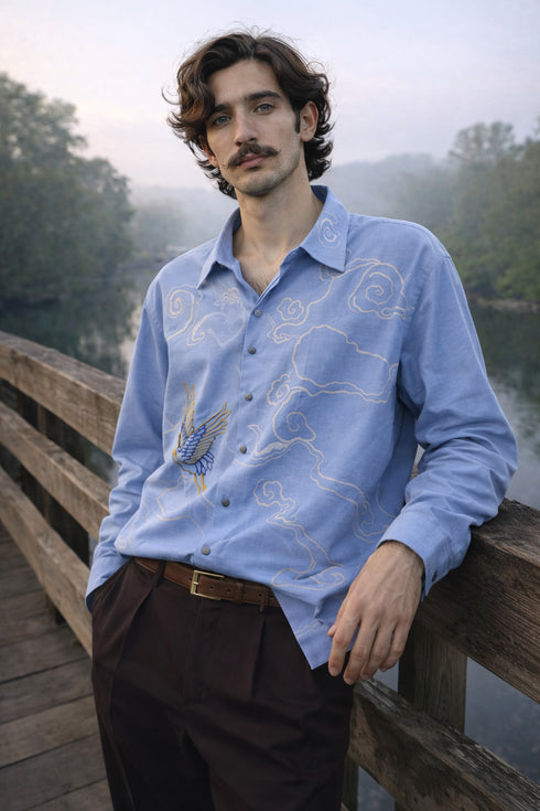 Hand Embroidered Boxy Shirt