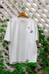 White Embroidered T-Shirt- Flower Man