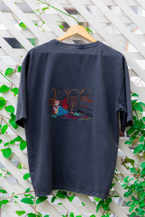 Black Embroidered T-Shirt- The Artisan