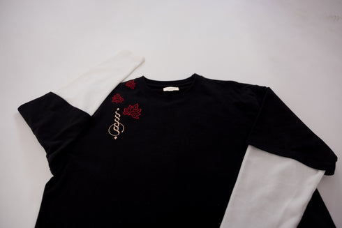 Black Embroidered T-Shirt