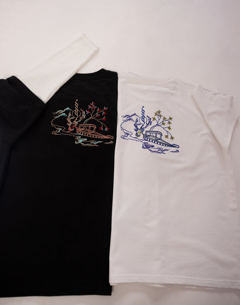 Black Embroidered T-Shirt