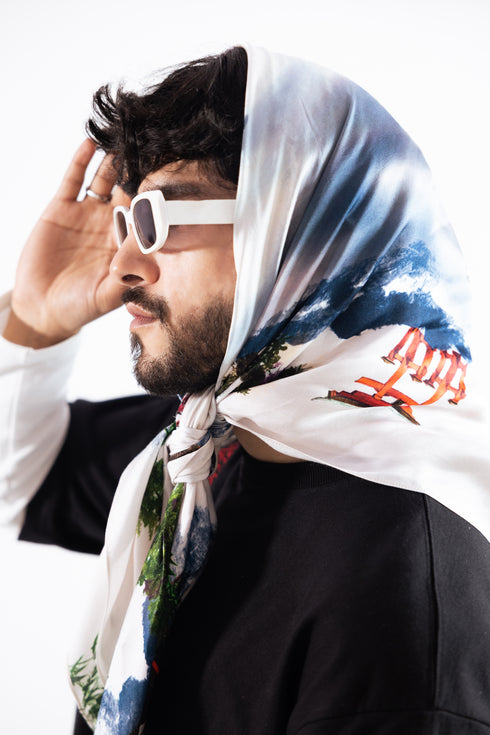 Zen Silk Scarf- White