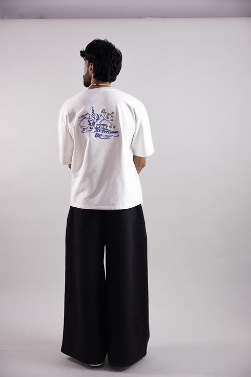 White Embroidered T-Shirt