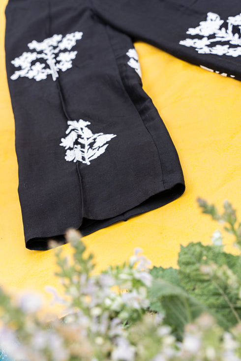 Bayan Hand-Embroidered Black Pant