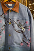 Hand embroidered Workwear Jacket- Blue