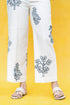 Bayan Hand-Embroidered White Pant