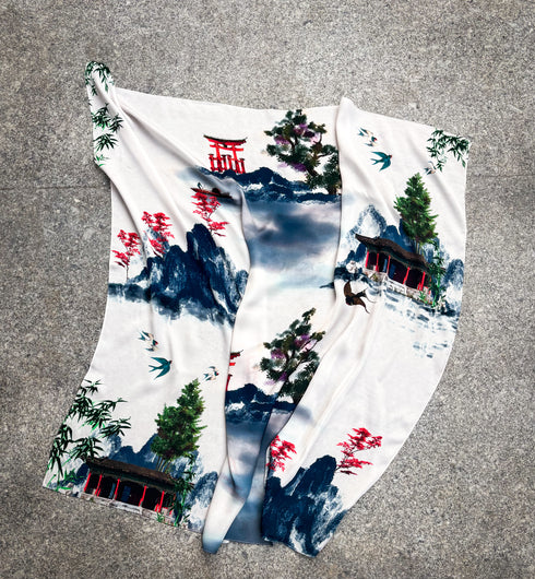 Zen Silk Scarf- White
